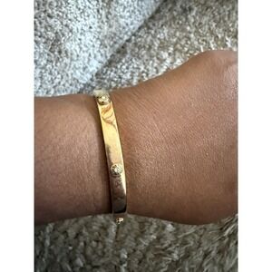 Henri Bendel Hinged Rose Gold bangle Bracelet